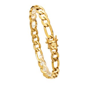 8mm Miami Cuban Link Bracelet  with yellow gold
