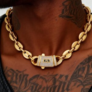 6/8/10mm Iced Prong Link Cuban Link chain 14K Gold