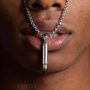 Silver Bullet Mens Necklace Designs, Blackened Pendant, Non Traditional, Cool Chain, Memento Mori