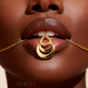 Three Teardrop  Pendant 14K gold