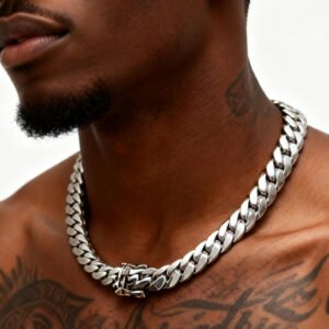 12/14/18/20/22mm Miami Cuban Link Chain  with silver Plated Dragon Head Buckle