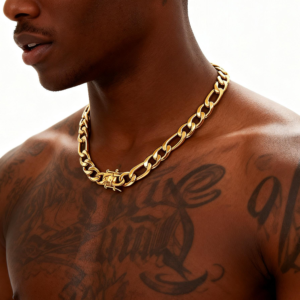 8mm Miami Cuban Link Chain  with yellow gold