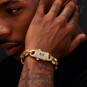 6/8/10mm Miami Cuban Link Bracelet  with yellow gold