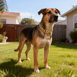 Strong Stainless Steel Gold Dog Chain Collar with Easy Lock & Release Buckle,18K Gold silver Plated Cuban Link Chain Dog Necklace Collar for Medium Large Dogs